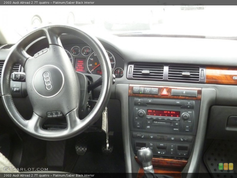 Platinum/Saber Black Interior Dashboard for the 2003 Audi Allroad 2.7T quattro #77403725