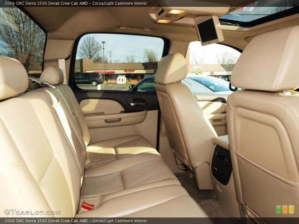 Cocoa/Light Cashmere Interior Rear Seat for the 2009 GMC Sierra 1500 Denali Crew Cab AWD #77403950