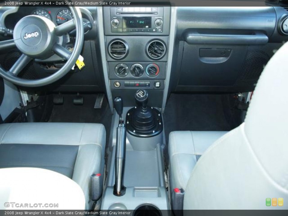 Dark Slate Gray/Medium Slate Gray Interior Dashboard for the 2008 Jeep Wrangler X 4x4 #77404509