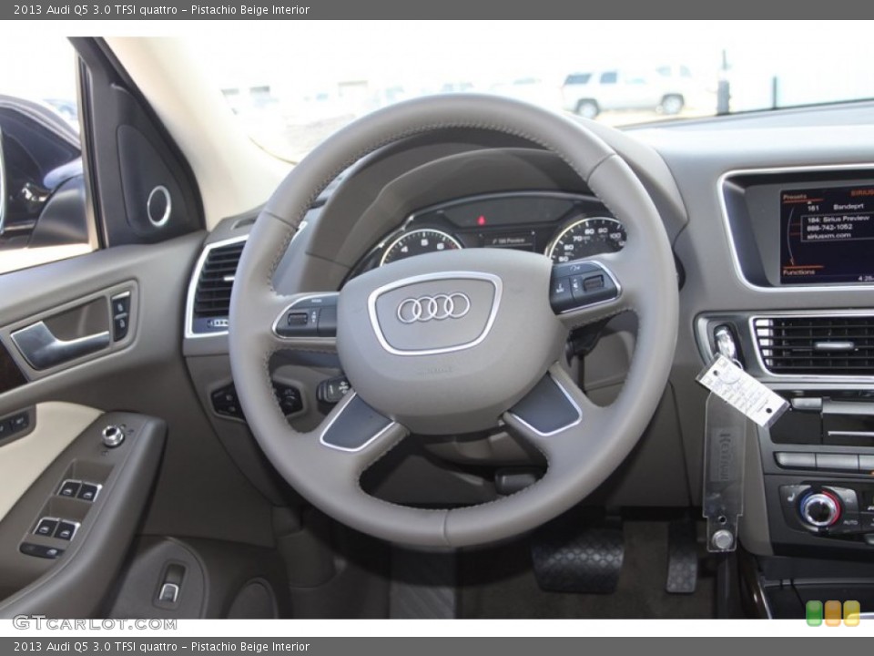 Pistachio Beige Interior Steering Wheel for the 2013 Audi Q5 3.0 TFSI quattro #77404665