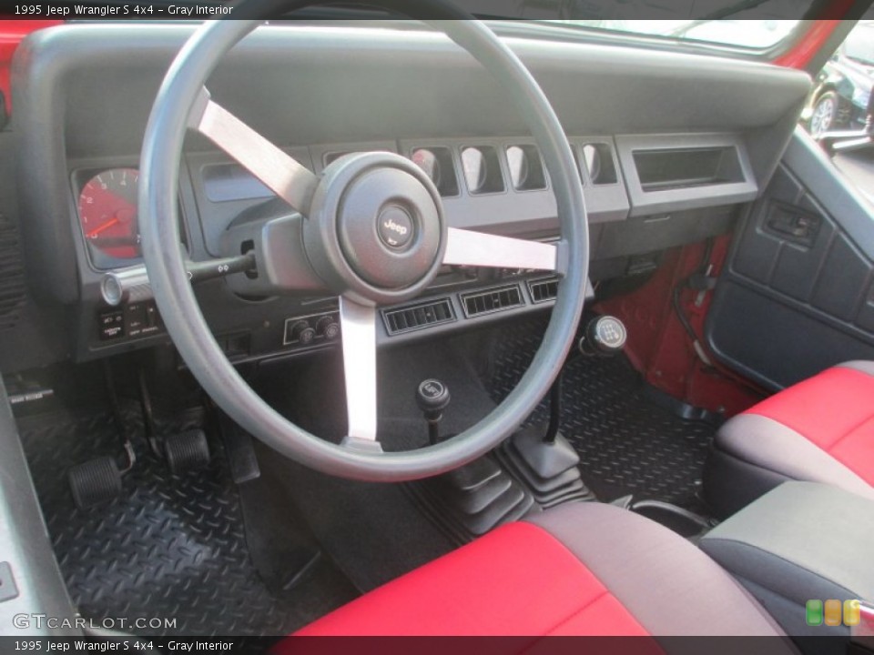 Gray Interior Dashboard for the 1995 Jeep Wrangler S 4x4 #77405446