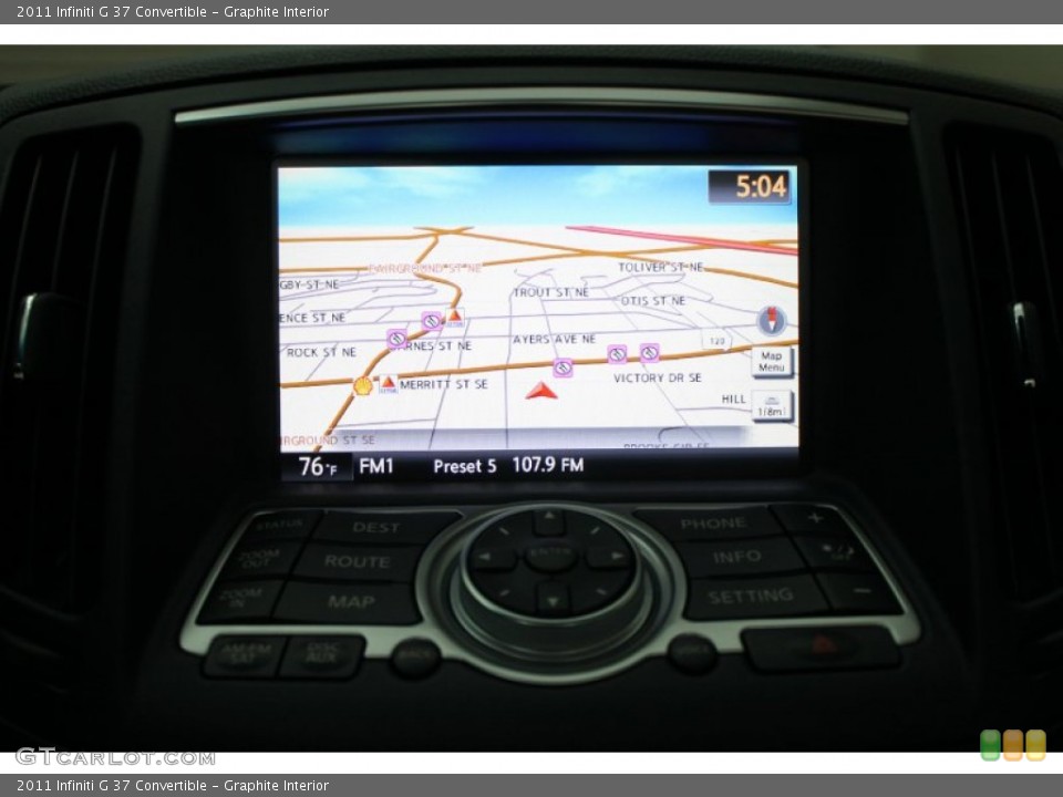Graphite Interior Navigation for the 2011 Infiniti G 37 Convertible #77405527