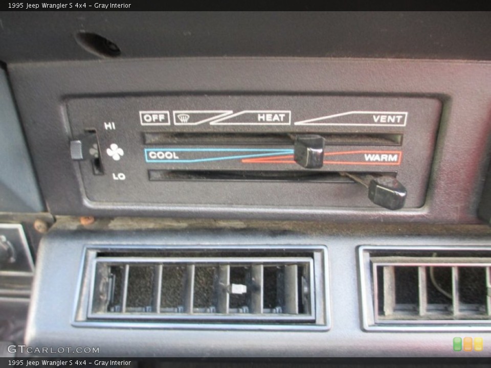 Gray Interior Controls for the 1995 Jeep Wrangler S 4x4 #77405631