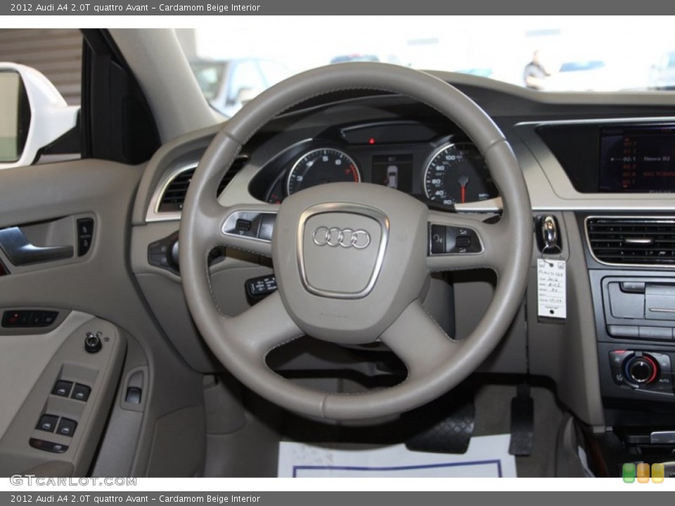 Cardamom Beige Interior Steering Wheel for the 2012 Audi A4 2.0T quattro Avant #77406100