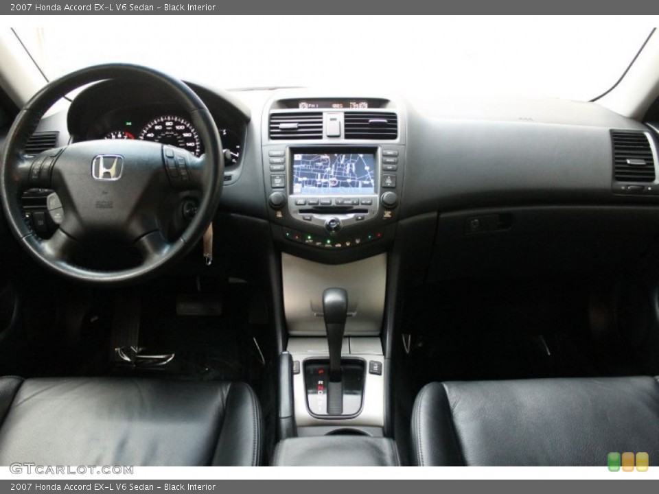 Black Interior Dashboard for the 2007 Honda Accord EX-L V6 Sedan #77406186