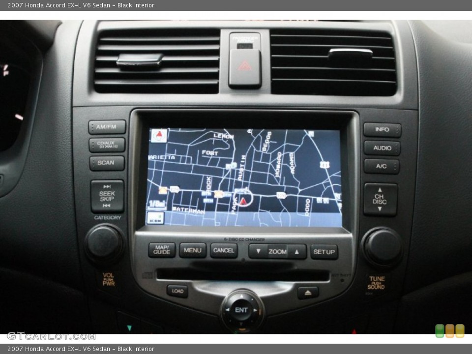 Black Interior Navigation for the 2007 Honda Accord EX-L V6 Sedan #77406207