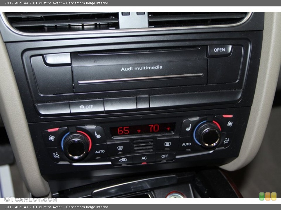 Cardamom Beige Interior Controls for the 2012 Audi A4 2.0T quattro Avant #77406262