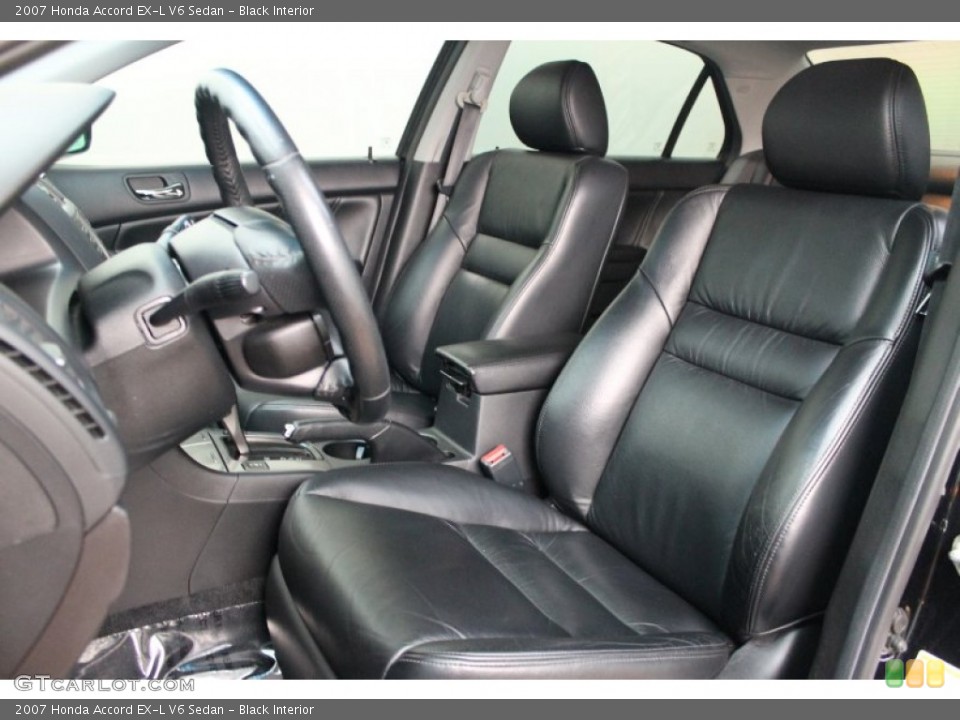 Black Interior Front Seat for the 2007 Honda Accord EX-L V6 Sedan #77406321