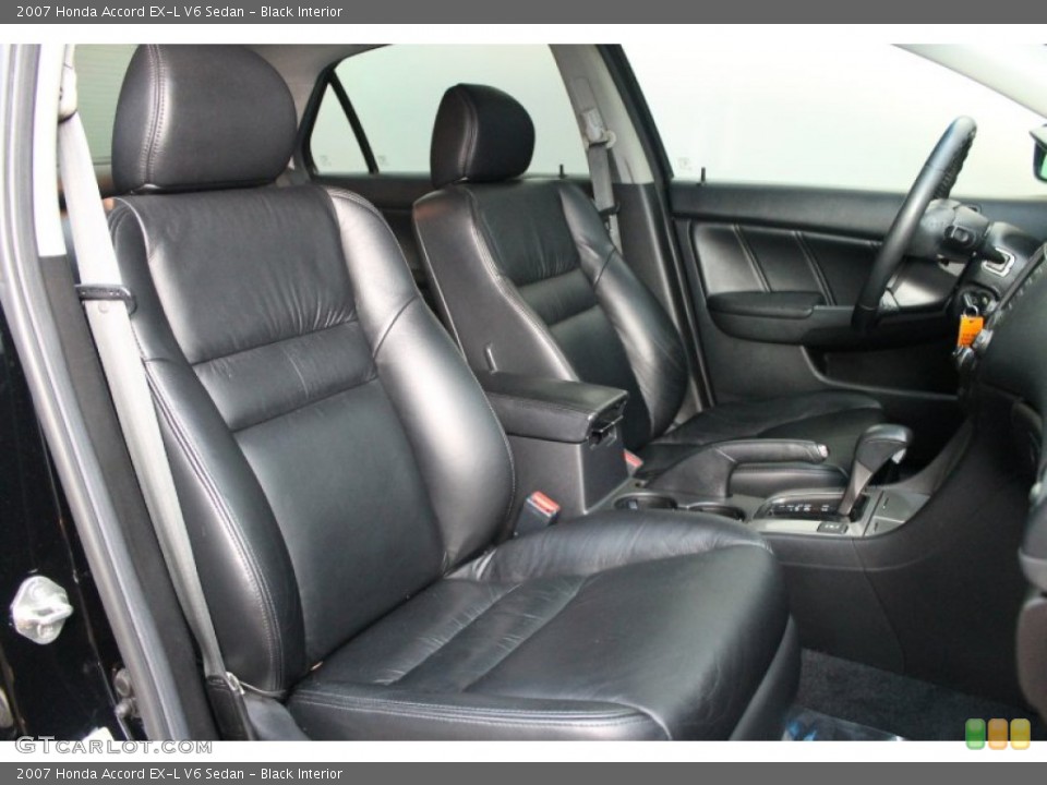 Black Interior Front Seat for the 2007 Honda Accord EX-L V6 Sedan #77406336