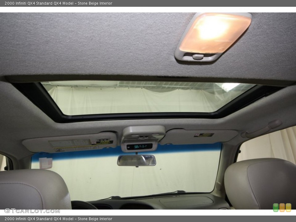 Stone Beige Interior Sunroof for the 2000 Infiniti QX4  #77406341