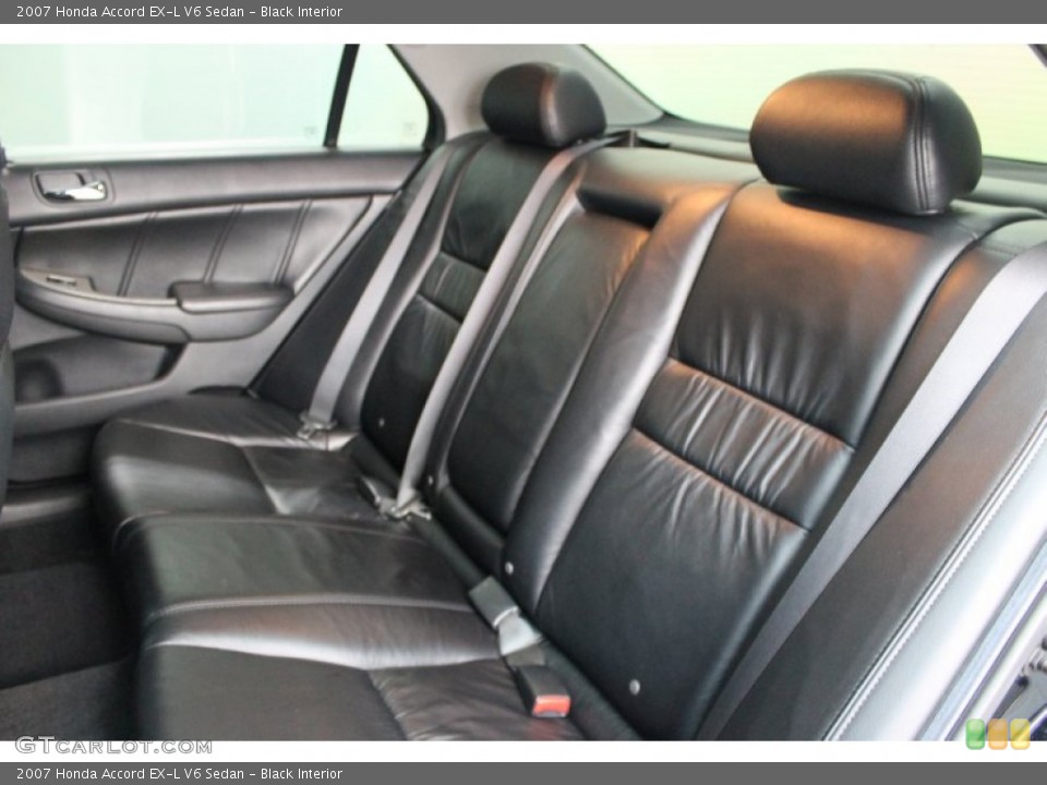 Black Interior Rear Seat for the 2007 Honda Accord EX-L V6 Sedan #77406354