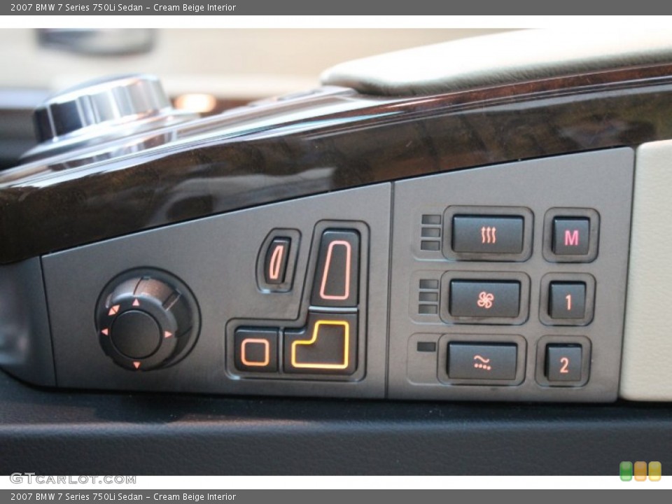 Cream Beige Interior Controls for the 2007 BMW 7 Series 750Li Sedan #77407067