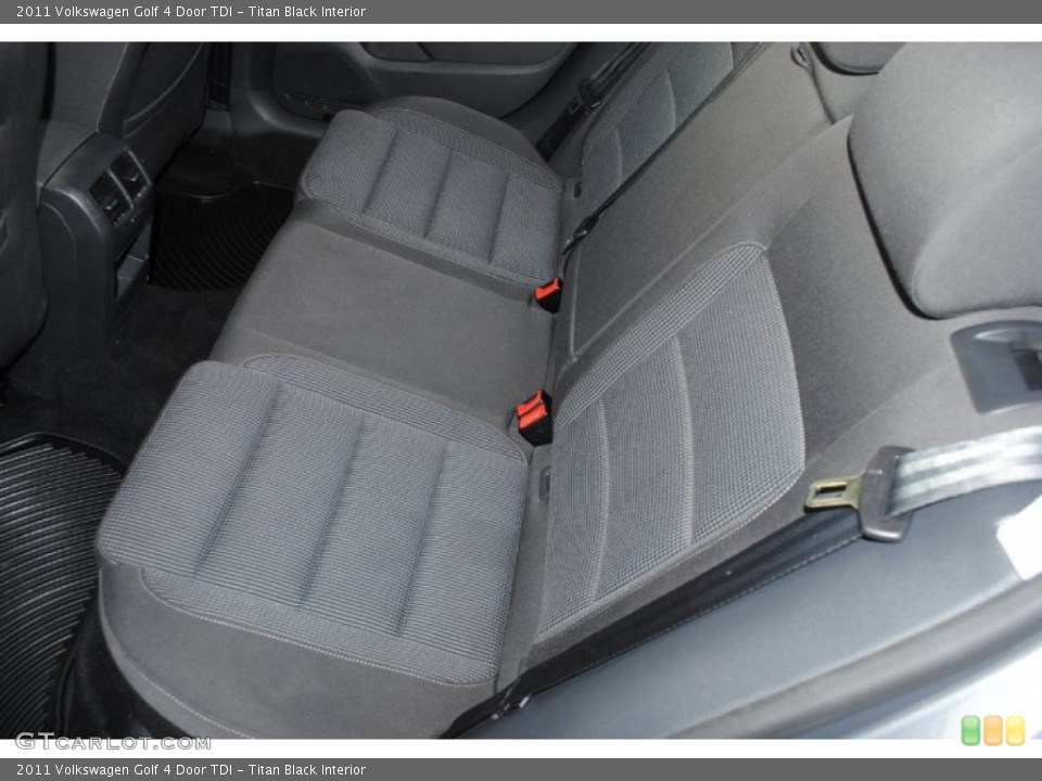 Titan Black Interior Rear Seat for the 2011 Volkswagen Golf 4 Door TDI #77407494