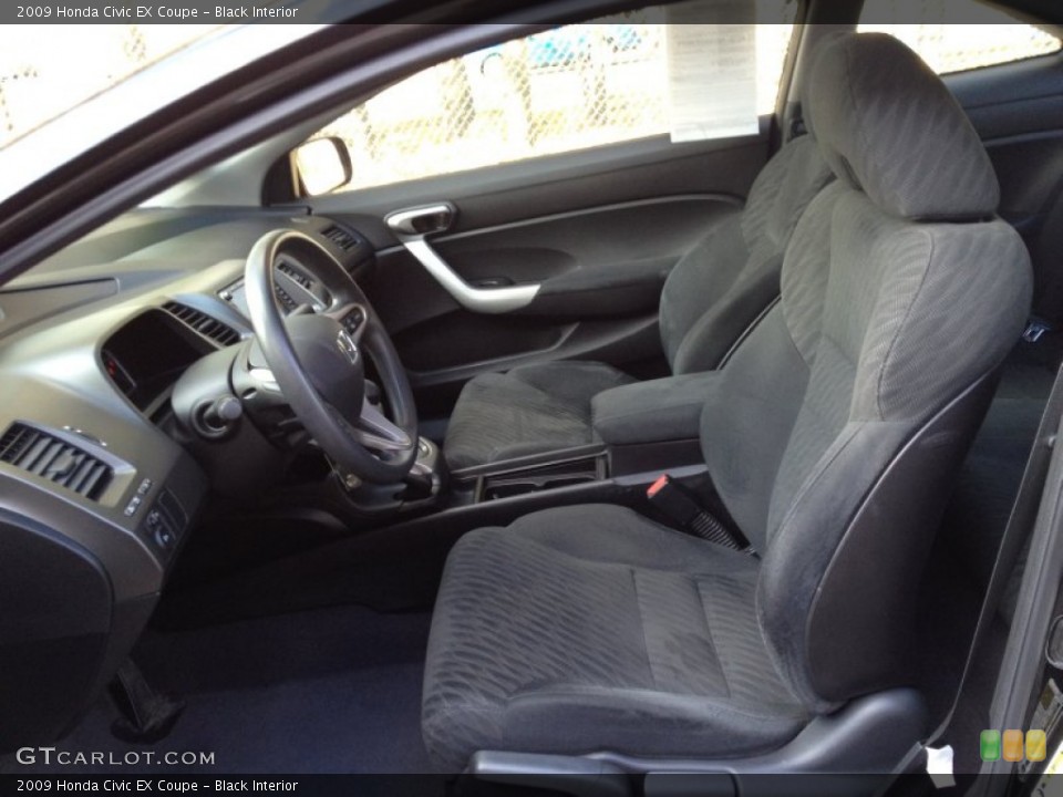 Black Interior Front Seat for the 2009 Honda Civic EX Coupe #77408123