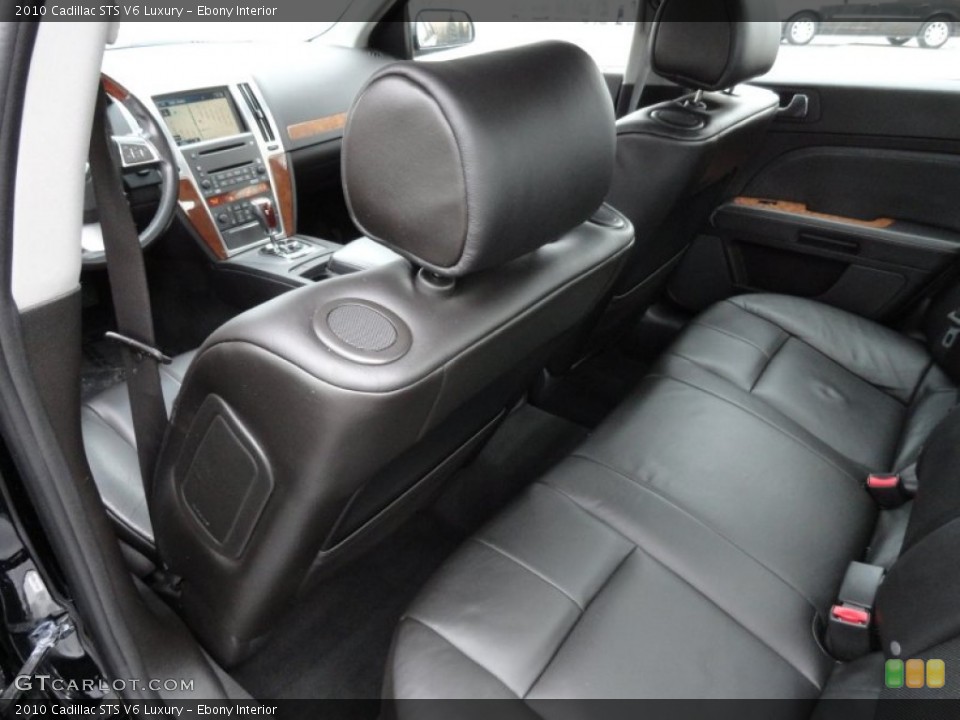 Ebony Interior Rear Seat for the 2010 Cadillac STS V6 Luxury #77408951