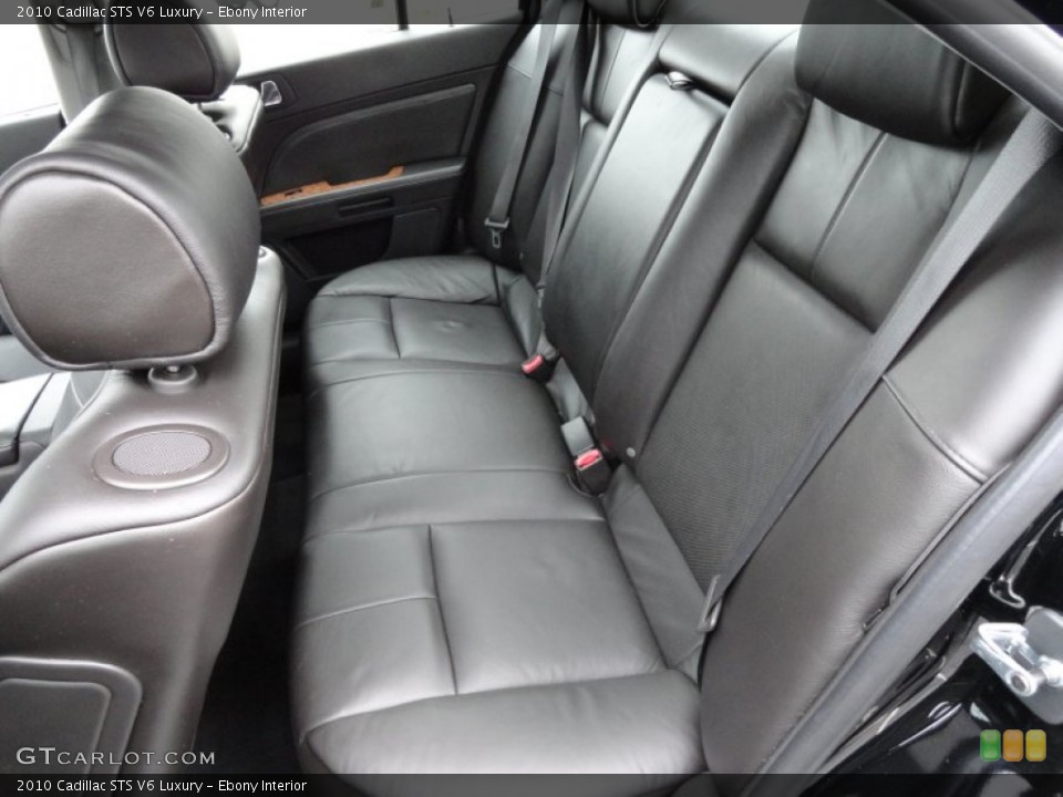 Ebony Interior Rear Seat for the 2010 Cadillac STS V6 Luxury #77408970