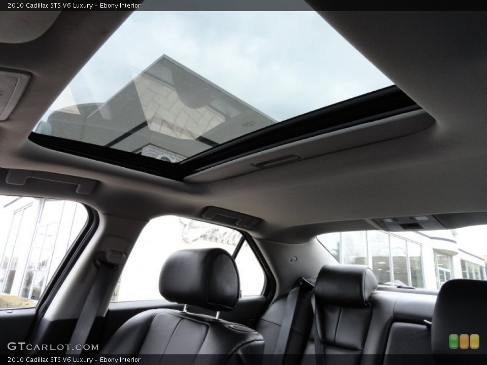 Ebony Interior Sunroof for the 2010 Cadillac STS V6 Luxury #77409018