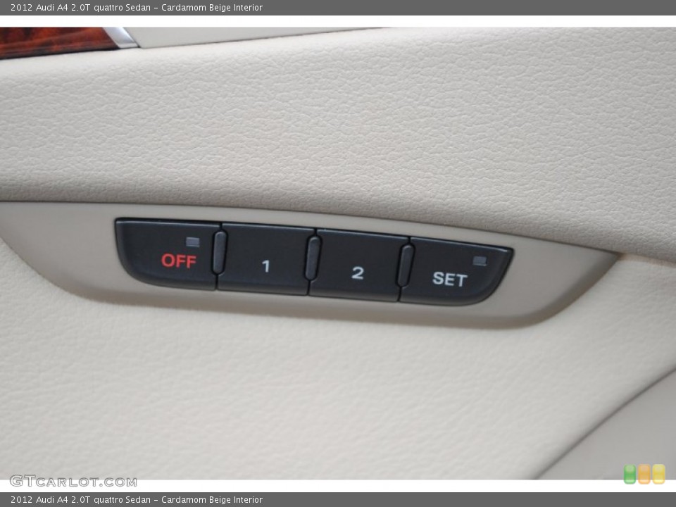 Cardamom Beige Interior Controls for the 2012 Audi A4 2.0T quattro Sedan #77409045