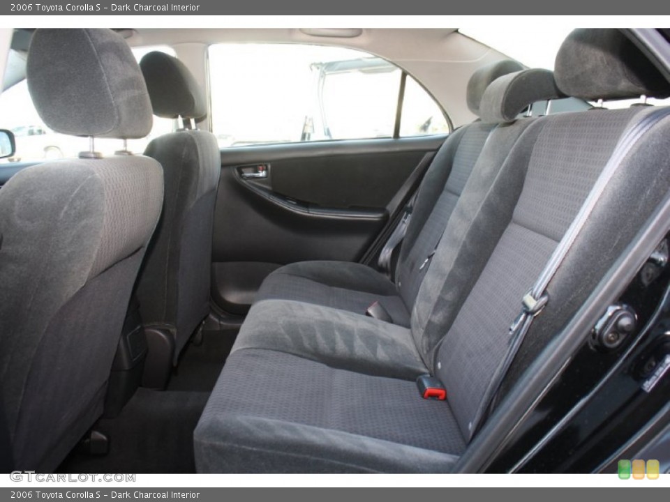 Dark Charcoal Interior Rear Seat for the 2006 Toyota Corolla S #77409065