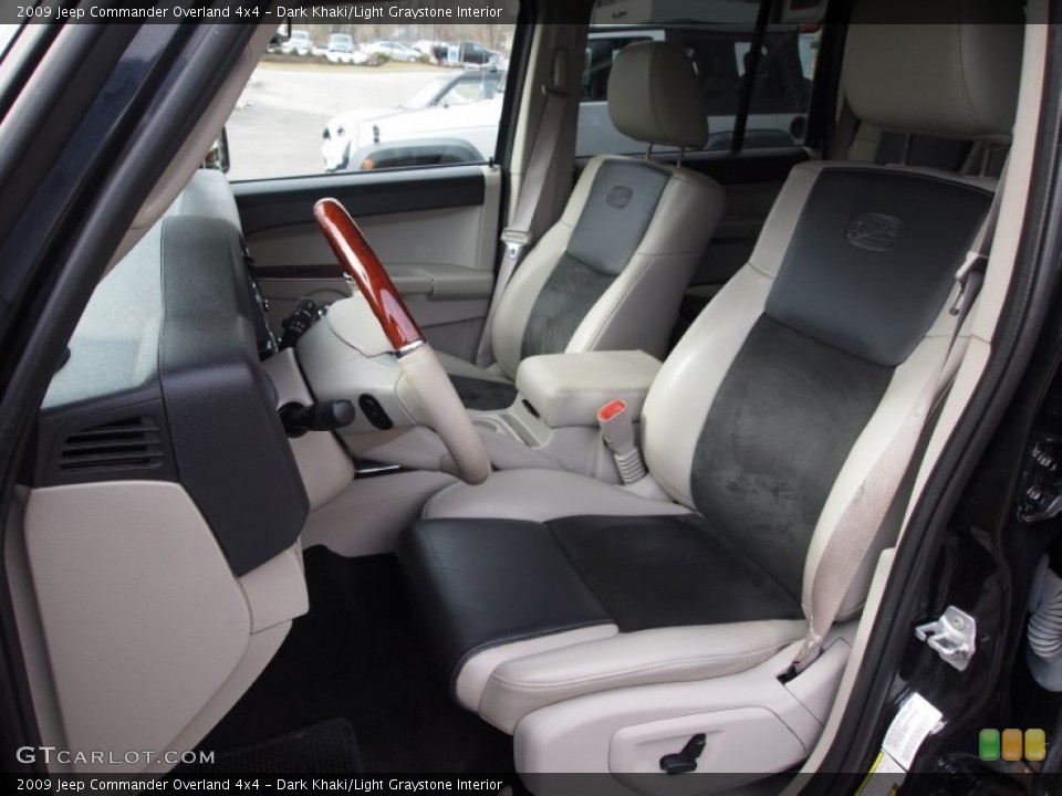 Dark Khaki/Light Graystone Interior Front Seat for the 2009 Jeep Commander Overland 4x4 #77409099