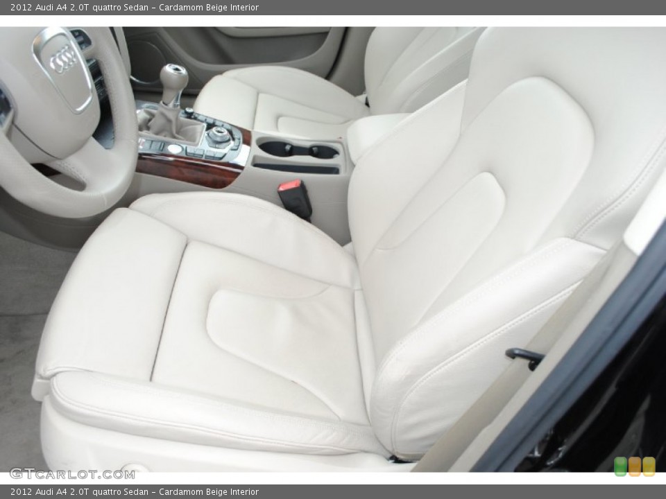 Cardamom Beige Interior Front Seat for the 2012 Audi A4 2.0T quattro Sedan #77409115