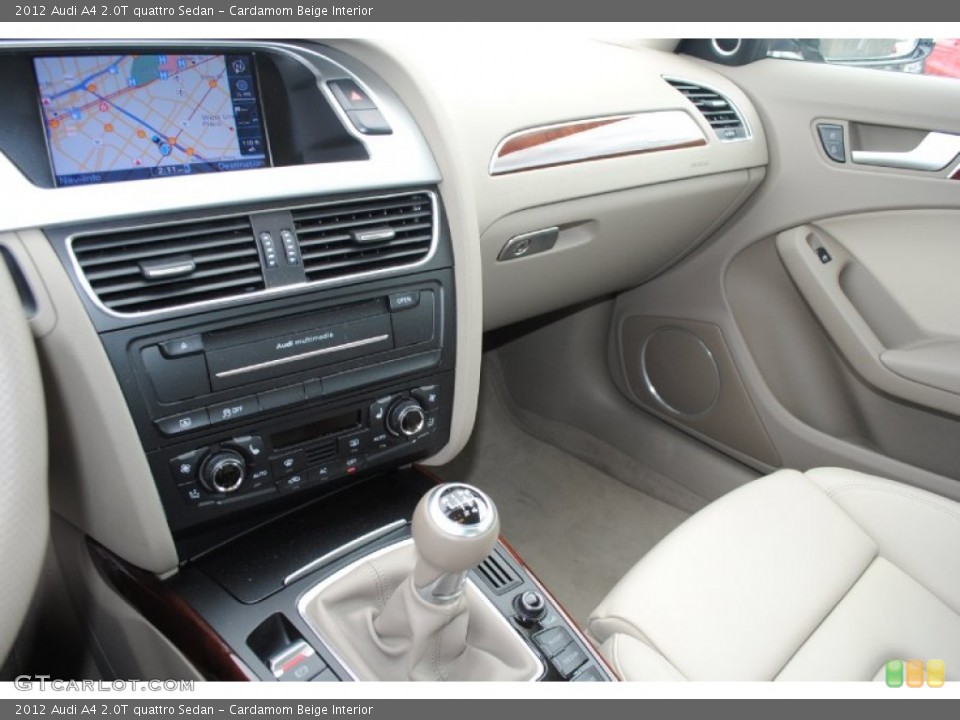 Cardamom Beige Interior Dashboard for the 2012 Audi A4 2.0T quattro Sedan #77409136