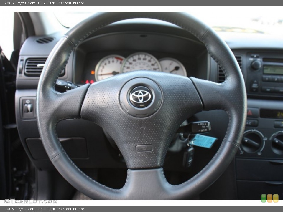 Dark Charcoal Interior Steering Wheel for the 2006 Toyota Corolla S #77409250