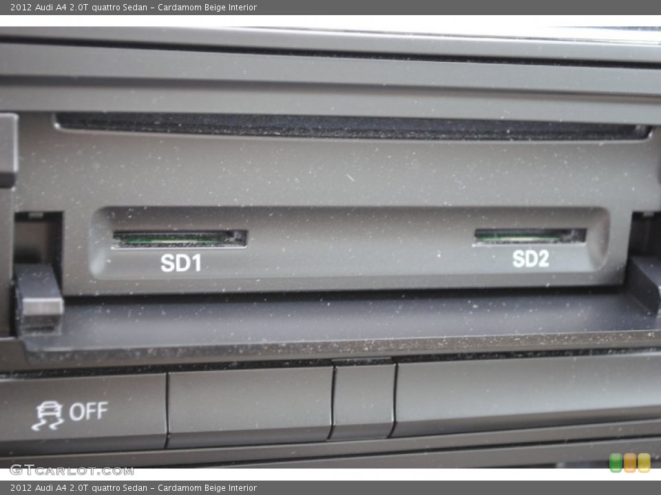 Cardamom Beige Interior Controls for the 2012 Audi A4 2.0T quattro Sedan #77409320