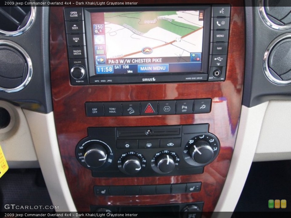Dark Khaki/Light Graystone Interior Navigation for the 2009 Jeep Commander Overland 4x4 #77409423
