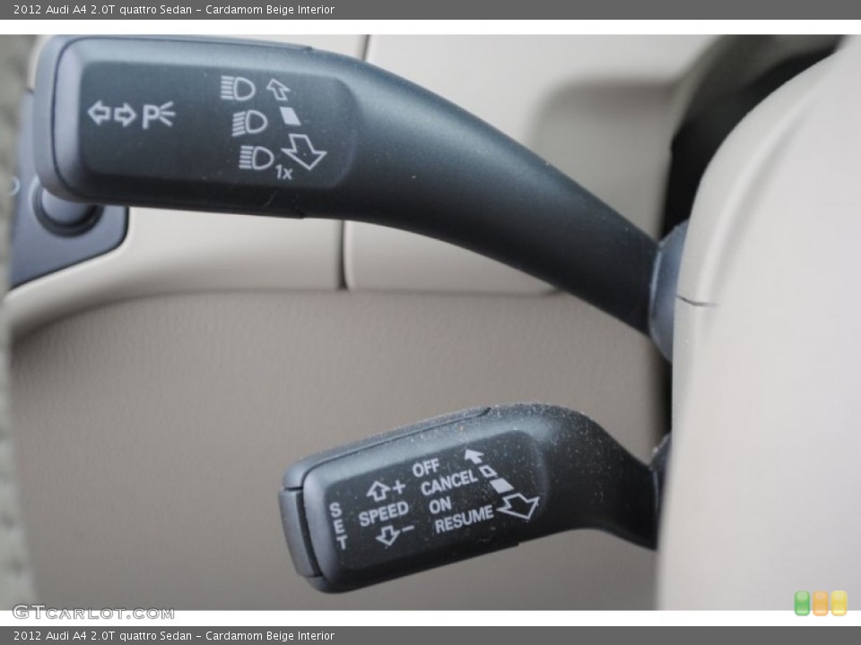Cardamom Beige Interior Controls for the 2012 Audi A4 2.0T quattro Sedan #77409433