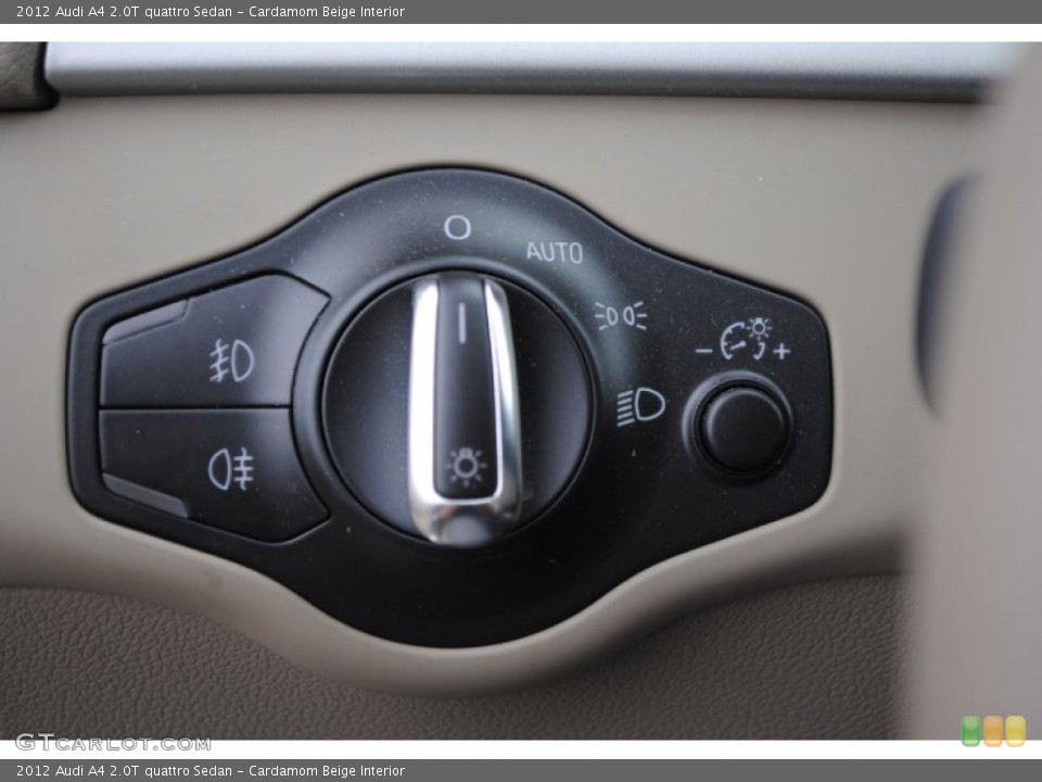 Cardamom Beige Interior Controls for the 2012 Audi A4 2.0T quattro Sedan #77409453