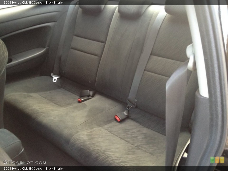 Black Interior Rear Seat for the 2008 Honda Civic EX Coupe #77410041