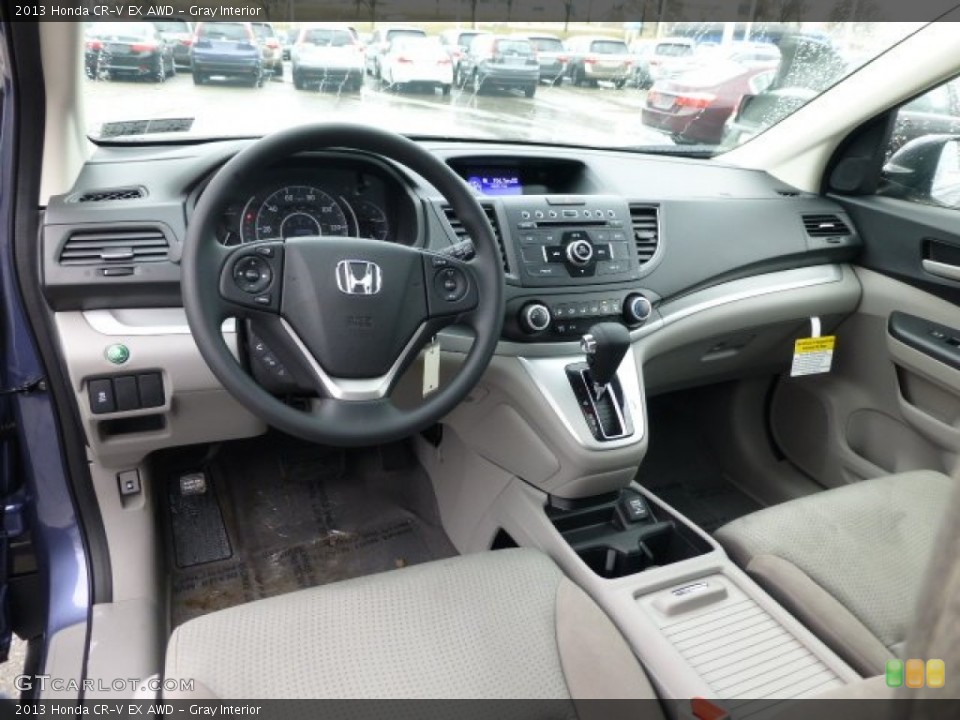 Gray Interior Prime Interior for the 2013 Honda CR-V EX AWD #77410233