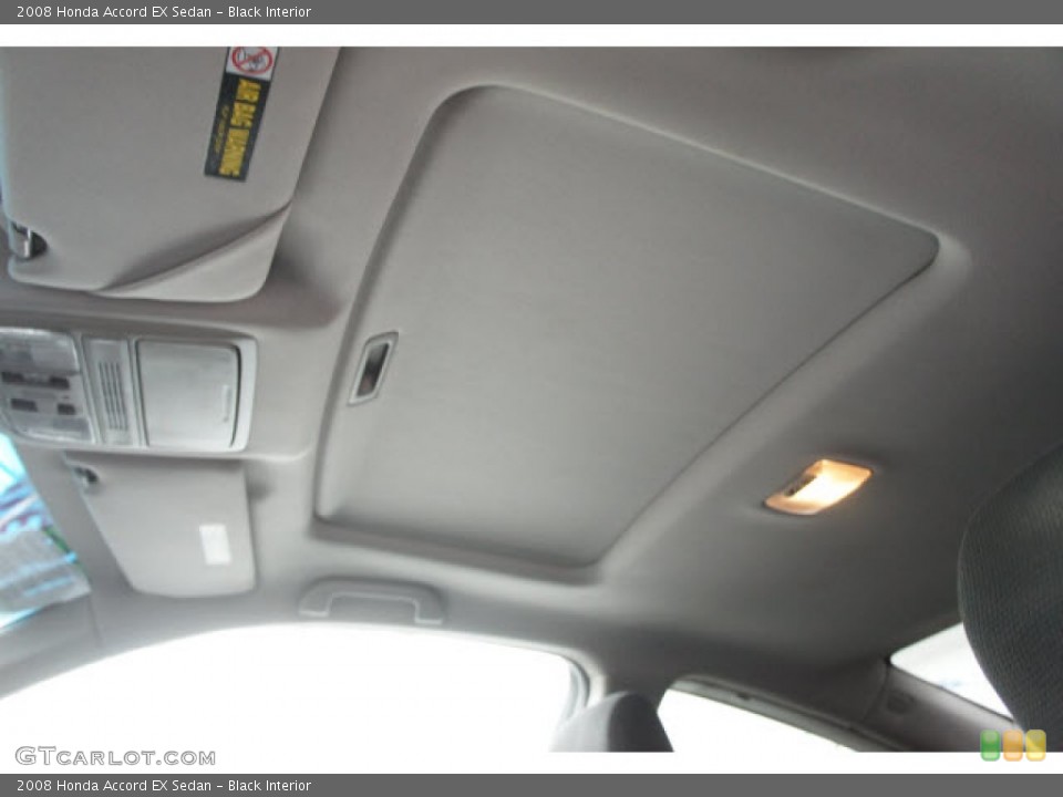 Black Interior Sunroof for the 2008 Honda Accord EX Sedan #77411094