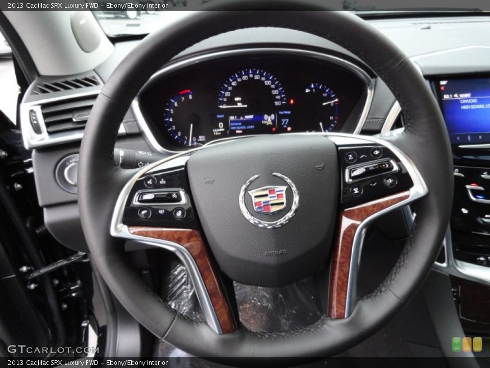 Ebony/Ebony Interior Steering Wheel for the 2013 Cadillac SRX Luxury FWD #77412069