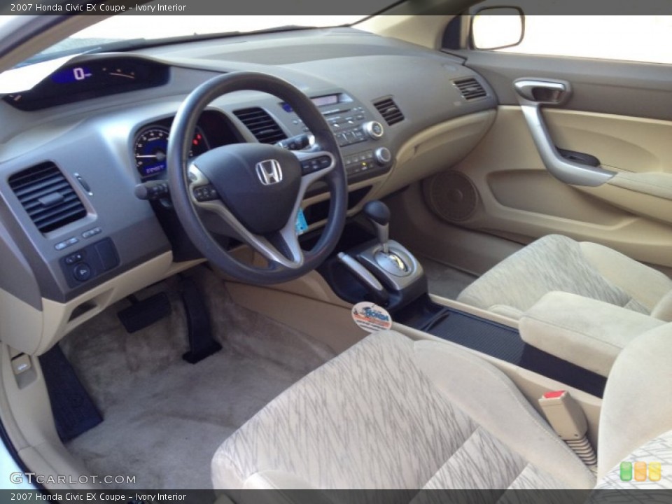 Ivory Interior Prime Interior for the 2007 Honda Civic EX Coupe #77412242