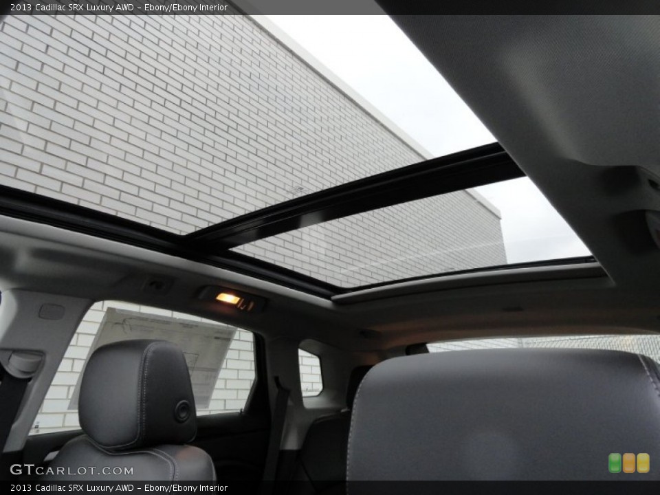 Ebony/Ebony Interior Sunroof for the 2013 Cadillac SRX Luxury AWD #77412459