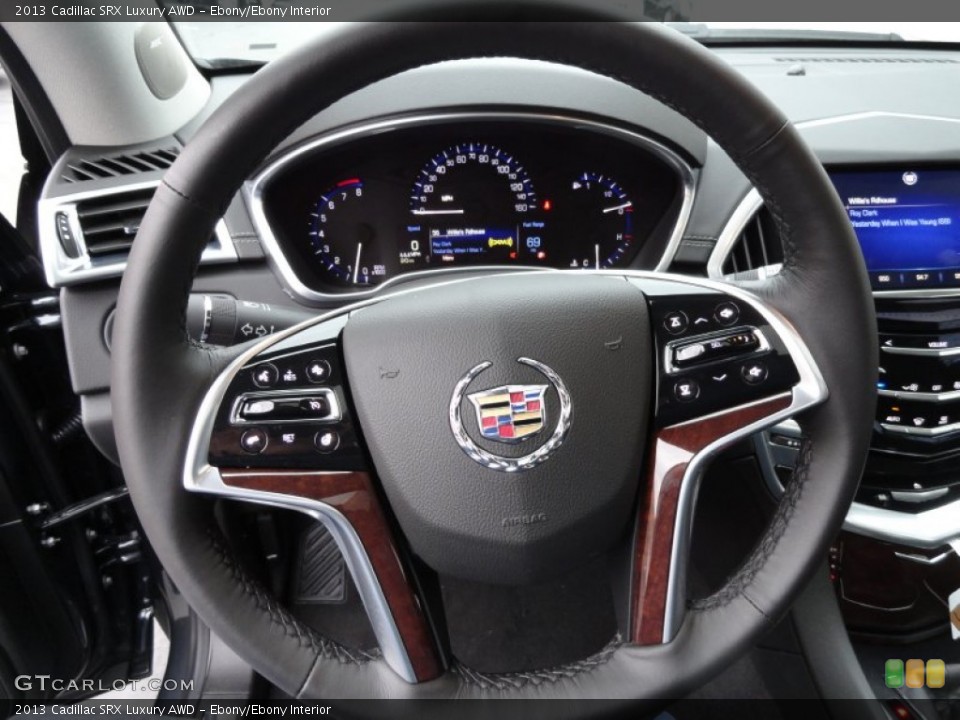 Ebony/Ebony Interior Steering Wheel for the 2013 Cadillac SRX Luxury AWD #77412546