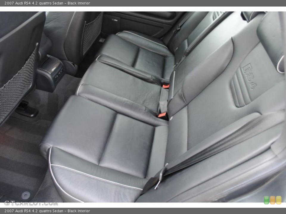 Black Interior Rear Seat for the 2007 Audi RS4 4.2 quattro Sedan #77412834