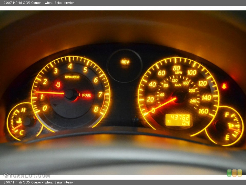 Wheat Beige Interior Gauges for the 2007 Infiniti G 35 Coupe #77412978