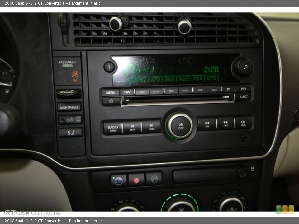 Parchment Interior Controls for the 2008 Saab 9-3 2.0T Convertible #77413202