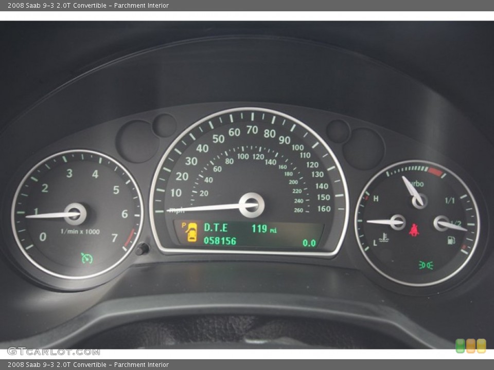 Parchment Interior Gauges for the 2008 Saab 9-3 2.0T Convertible #77413485