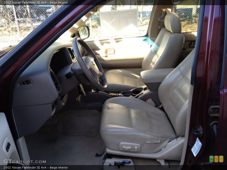 Beige Interior Front Seat for the 2002 Nissan Pathfinder SE 4x4 #77413855