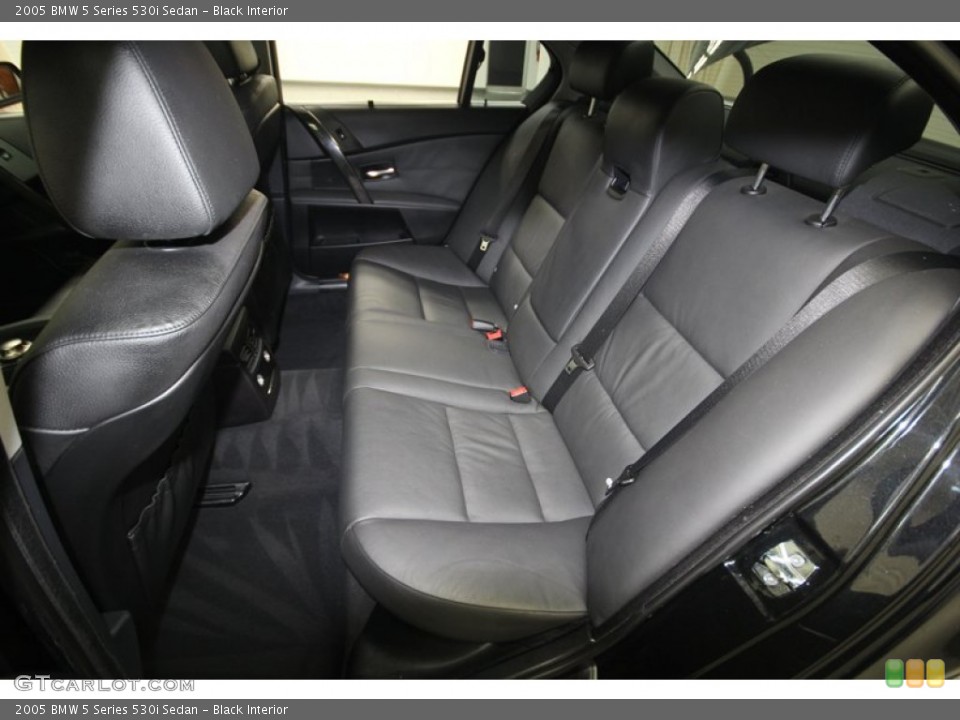 Black Interior Rear Seat for the 2005 BMW 5 Series 530i Sedan #77414558
