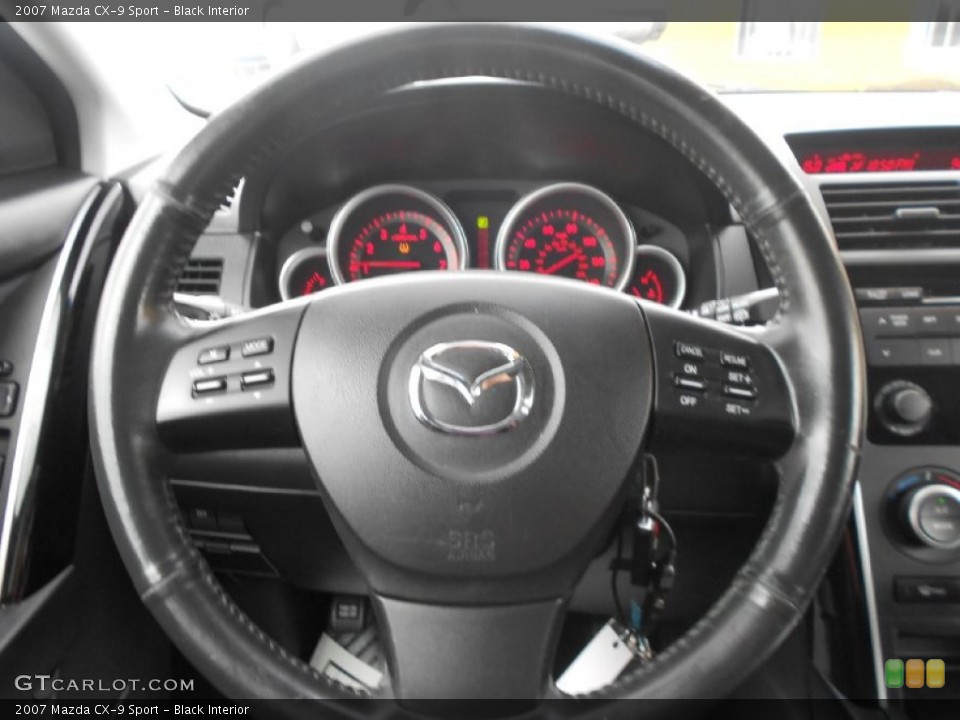 Black Interior Steering Wheel for the 2007 Mazda CX-9 Sport #77414616