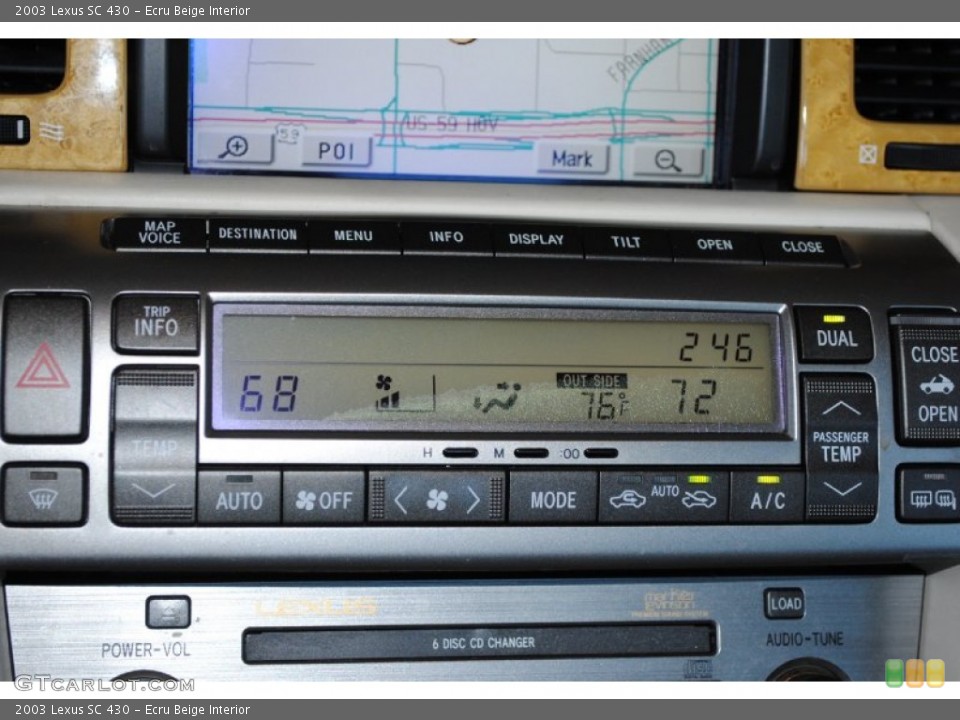 Ecru Beige Interior Controls for the 2003 Lexus SC 430 #77414685