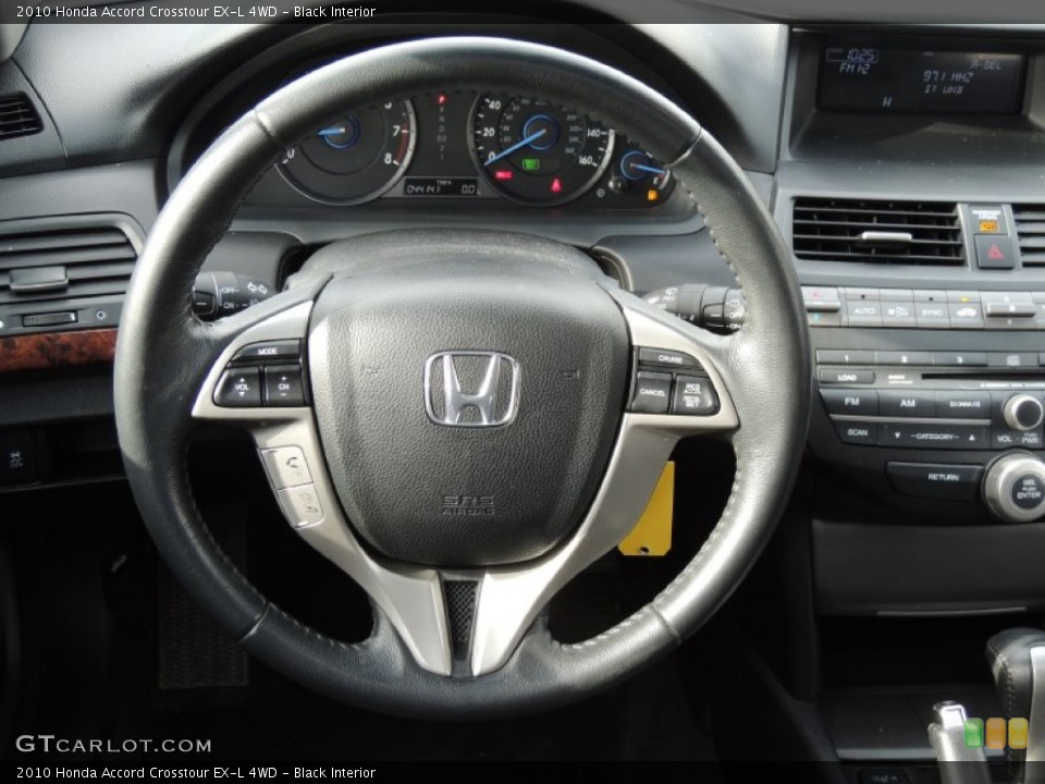 Black Interior Steering Wheel for the 2010 Honda Accord Crosstour EX-L 4WD #77414792