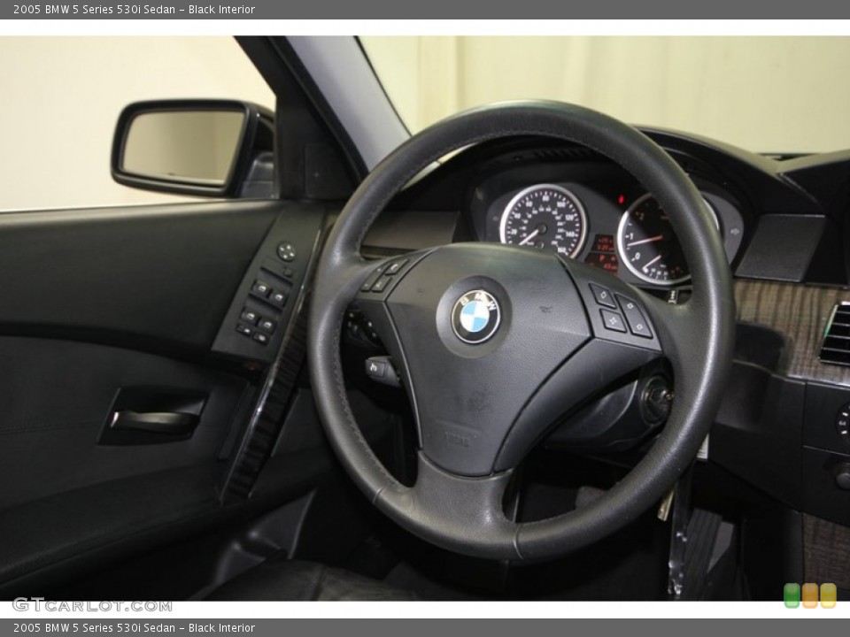Black Interior Steering Wheel for the 2005 BMW 5 Series 530i Sedan #77414839