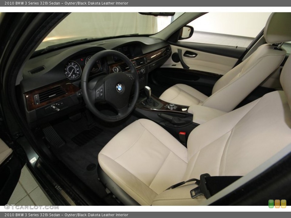 Oyster/Black Dakota Leather Interior Prime Interior for the 2010 BMW 3 Series 328i Sedan #77415309