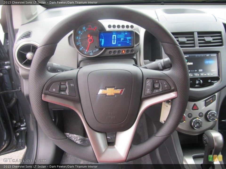 Dark Pewter/Dark Titanium Interior Steering Wheel for the 2013 Chevrolet Sonic LT Sedan #77415507